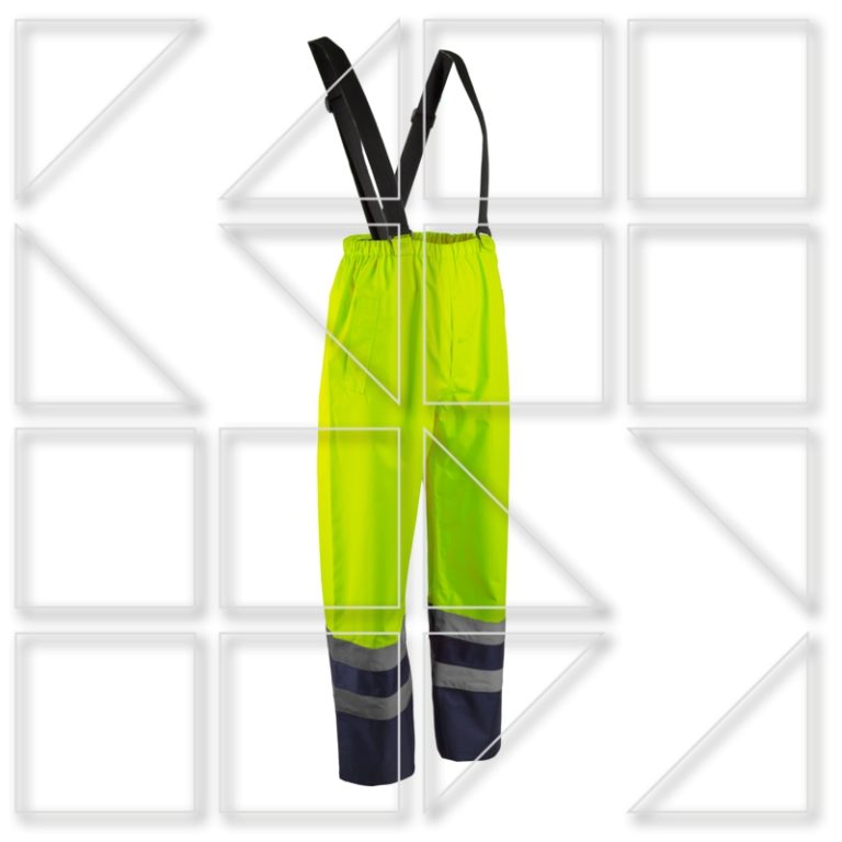 Παντελόνι εργασίας με τιράντα HYDRA Yellow HV Navy
