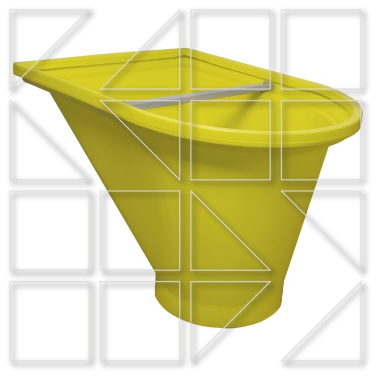 STACKABLE HOPPER WITH METAL BAR