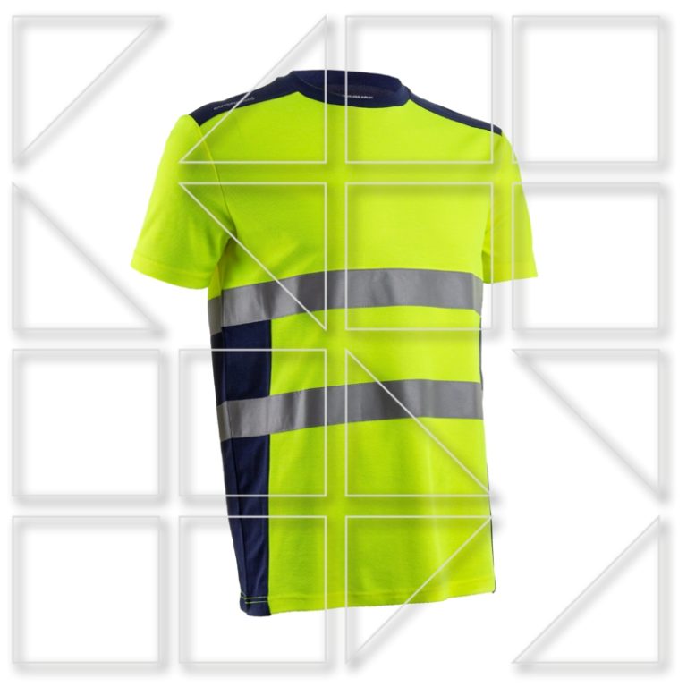T-shirt ΥΨΗΛΗΣ ΑΝΤΑΝΑΚΛΑΣΤΙΚΟΤΗΤΑΣ NEKKI Κίτρινο HV Navy - Image
